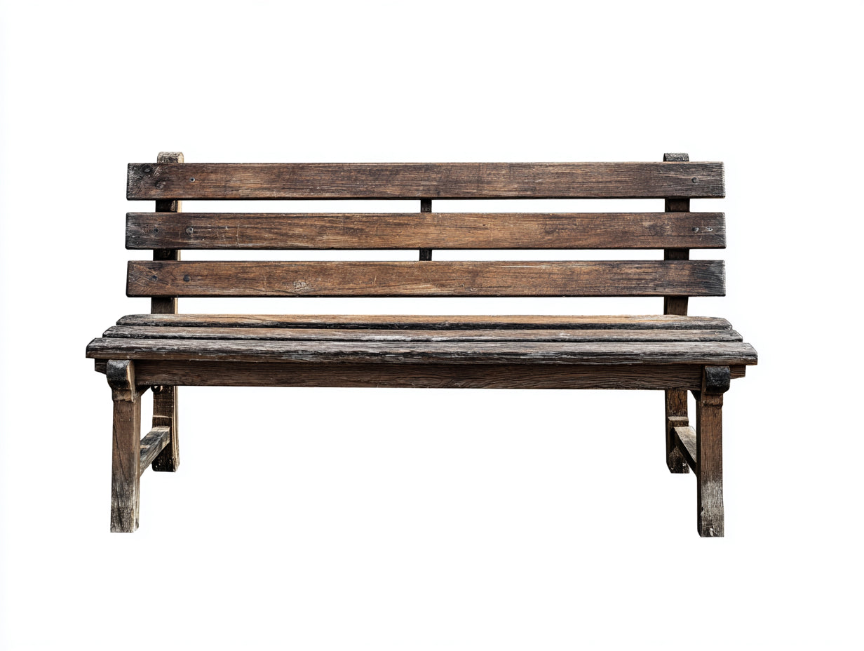 Banc de jardin-Bois-148x50x79 cm-Marron-Gris-style rustique