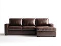 Canapé d'angle-cuir-278x166x83 cm-brun-style moderne