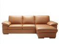 Canapé d'angle-cuir-279x167x83 cm-camel-style moderne