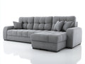 Canapé d'angle - tissu - 286x174x89 cm - gris clair - style contemporain
