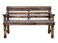 Banc de jardin-Bois-162x56x88 cm-Marron-style rustique