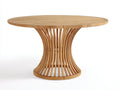 Table de jardin-Bois-145x145x76 cm-Bois naturel-Style ajouré