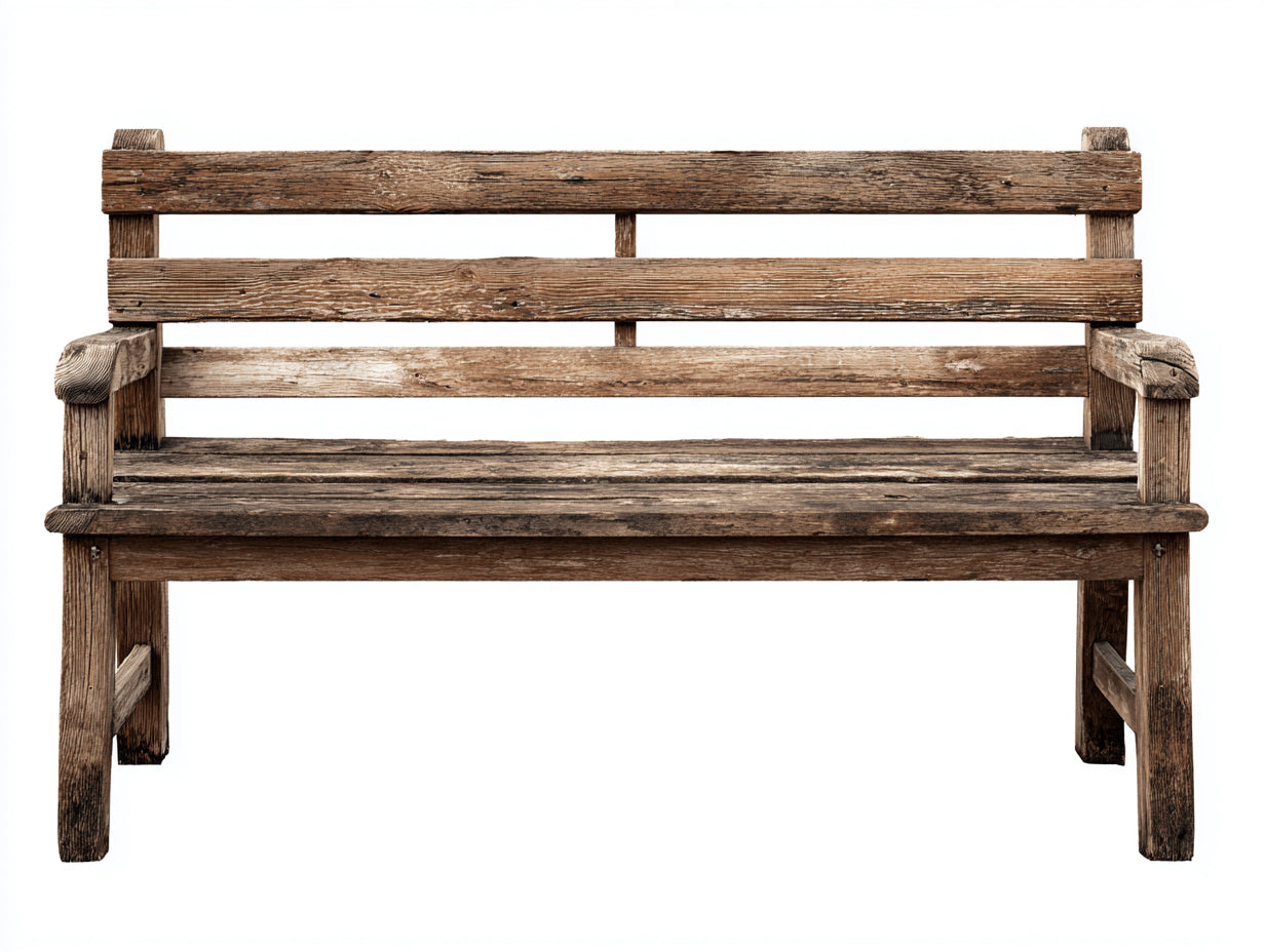 Banc de jardin-Bois-158x55x86 cm-Marron-style rustique