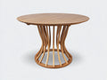 Table de jardin-Bois-120x120x76 cm-Bois naturel-Style ajouré